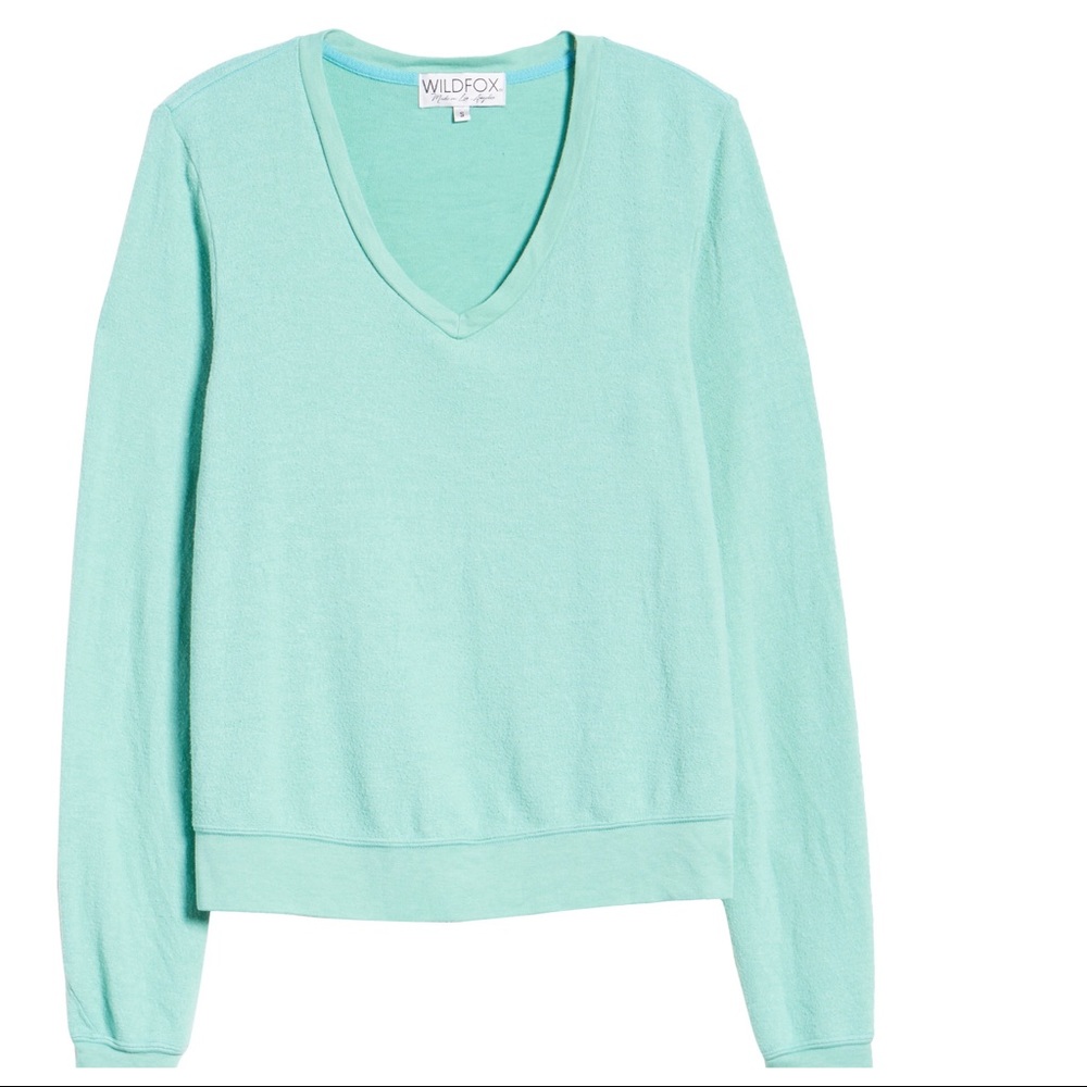 WILDFOX Baggy Beach Jumper Deep V Knit Pullover